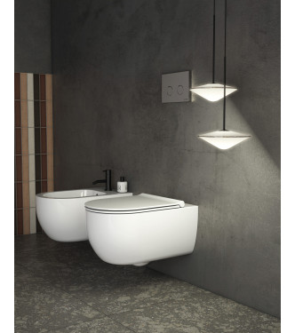 Wall-hung sanitaryware set Ceramica Globo Mode Series glossy white - MES02BI + MES09BI + ME020BI