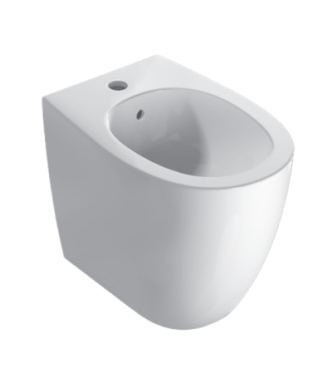 Floor-standing bathroom set Ceramica Globo Series 4All glossy white - MD004BI + MD011BI + MDR20BI
