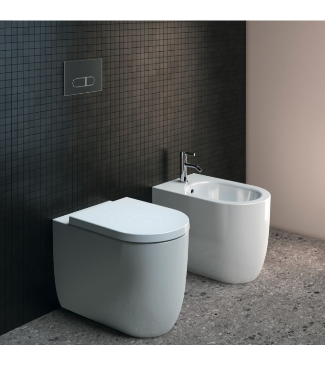 Floor-standing sanitaryware set Ideal Standard Series Blend Curve glossy white - T375101 + T375301 + T520801