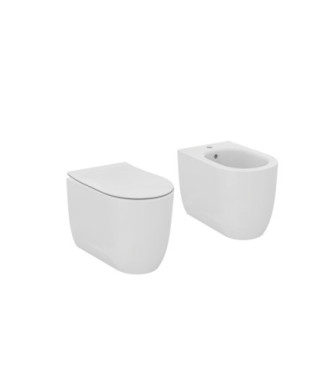 Set sanitari a terra Ideal Standard Serie Blend Curve bianco lucido  T375101 + T375301 + T520801
