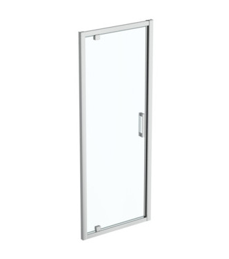 Porta doccia Ideal Standard Connect 2 PV 80 cm pivotante  Vetro trasparente e profili cromo lucido