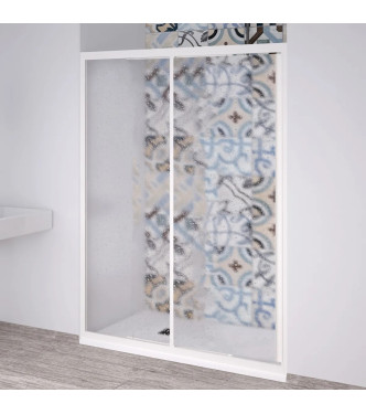 Box doccia CSA Amelia N.2S 126-133 cm H190 porta reversibile Acrilico, profilo bianco laccato