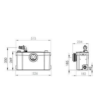 SANIPLUS UP (SCARICO BAGNO COMPLETO) 