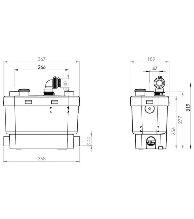 SANIVITE PLUS + (SCARICO ACQUE CHIARE / LAVATRICE / LAVASTOVIGLIE 