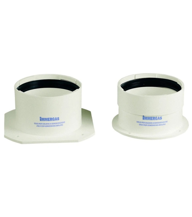 Kit sdoppiato scarico fumi ø 80/80 per caldaie a condensazione Immergas in PP