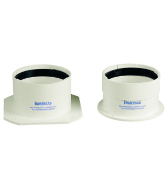 Kit sdoppiato scarico fumi ø 80/80 per caldaie a condensazione Immergas in PP