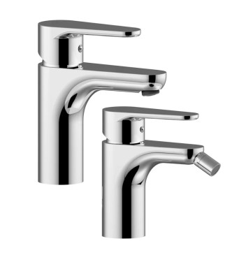 Set miscelatore lavabo e bidet senza scarico cromato - Green di Paffoni