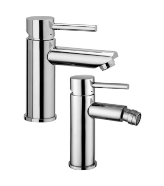 Set miscelatore lavabo e bidet senza scarico cromato - Stick di Paffoni