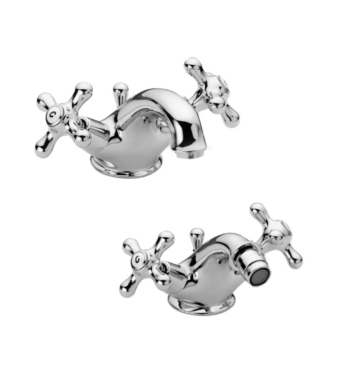 Set miscelatore lavabo e bidet monoforo - Iris di Paffoni
