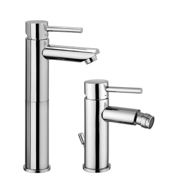 Paffoni Stick miscelatore lavabo alto + bidet con scarico design minimal