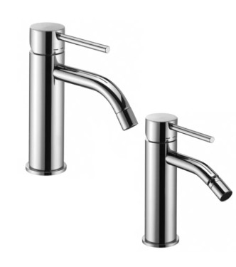 Set miscelatore lavabo e bidet cromato - Light di Paffoni