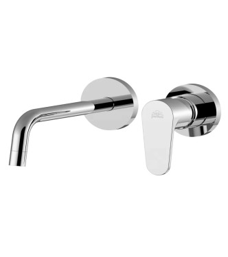 Set miscelatore lavabo con bocca 17,8 cm e bidet senza scarico cromato - Green di Paffoni