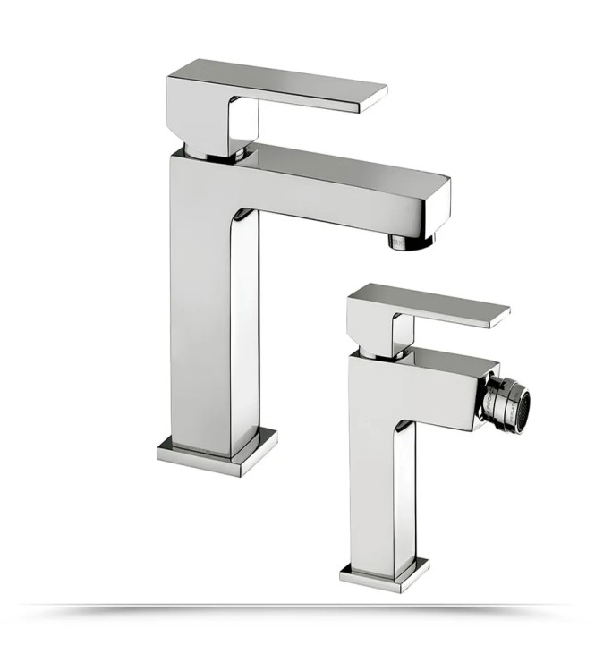 Set miscelatore lavabo e bidet senza scarico cromato - Elle di Paffoni