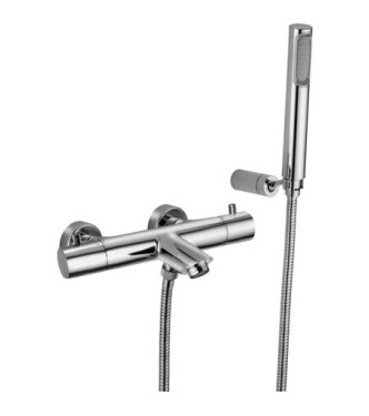 PAFFONI LIQ023 LIGHT EXTERNAL BATH/SHOWER THERMOSTAT WITH HAND SHOWER CHROME-PLATED
