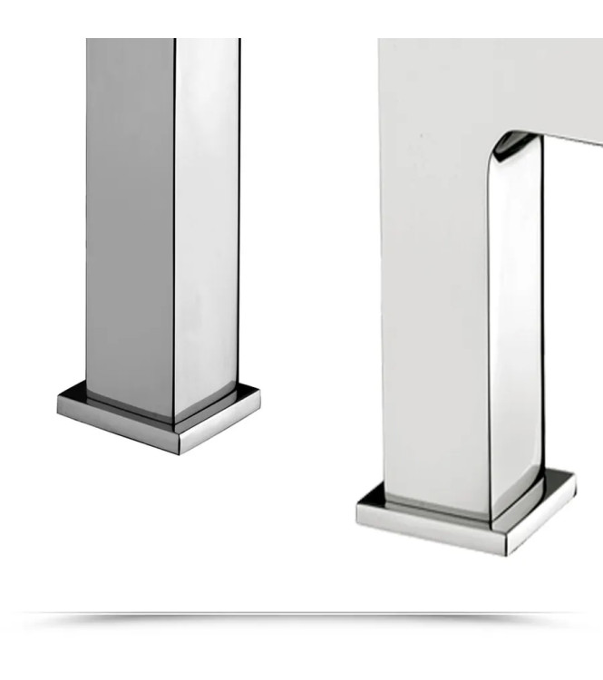 Set miscelatore lavabo prolungato e bidet senza scarico cromato - Elle di Paffoni