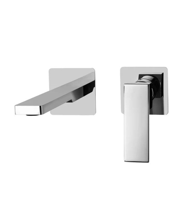Set miscelatore lavabo 7x7 cm bocca 20 cm e bidet cromato - Elle di Paffoni