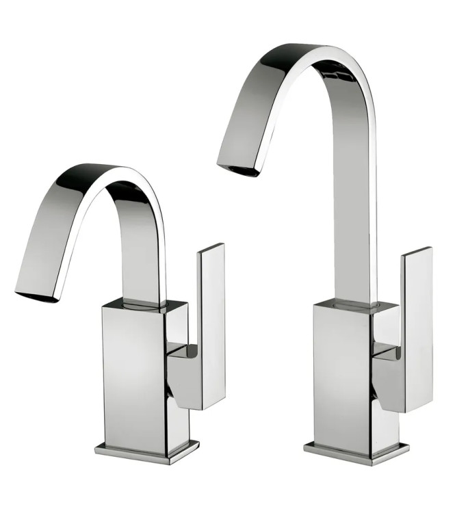 Paffoni Elle miscelatore lavabo e bidet con canna alta orientabile con scarico