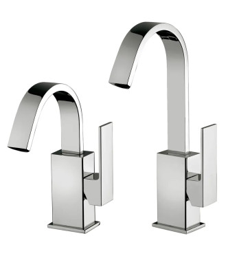 Paffoni Elle miscelatore lavabo e bidet con canna alta orientabile con scarico