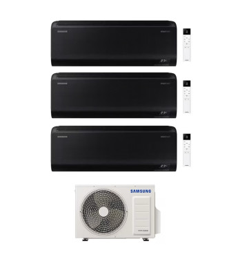Condizionatore Samsung WindFree Black 7000+7000+12000 BTU Trial Split Inverter Wi-Fi A++/A+ AJ068TXJ3KG/EU  