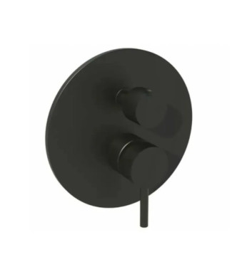 Set miscelatore lavabo prolungato e bidet senza leva con incasso doccia 2 uscite nero opaco - Light di Paffoni