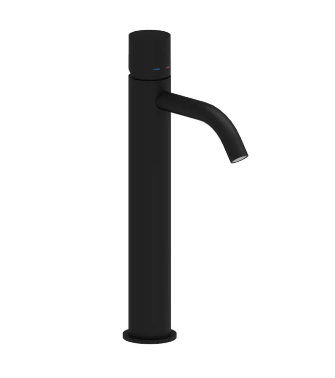 Set miscelatore lavabo prolungato e bidet senza leva con incasso doccia 2 uscite nero opaco - Light di Paffoni