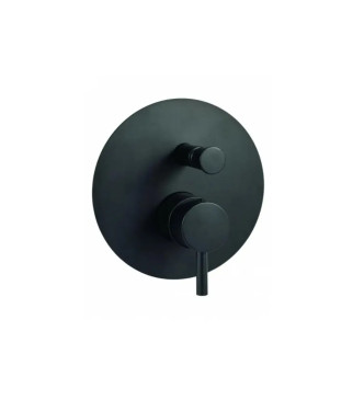 Set miscelatore lavabo e bidet canna a U cromato con incasso doccia con deviatore nero opaco - Light di Paffoni