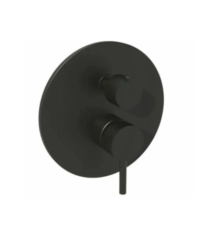 Set miscelatore incasso lavabo acciaio inox 12,3cm con bidet ed incasso doccia 3 uscite nero opaco - Light di Paffoni