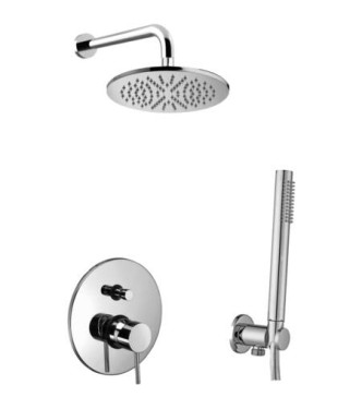 PAFFONI KITLIG015 LIGHT COMPLETE SHOWER KIT CHROME