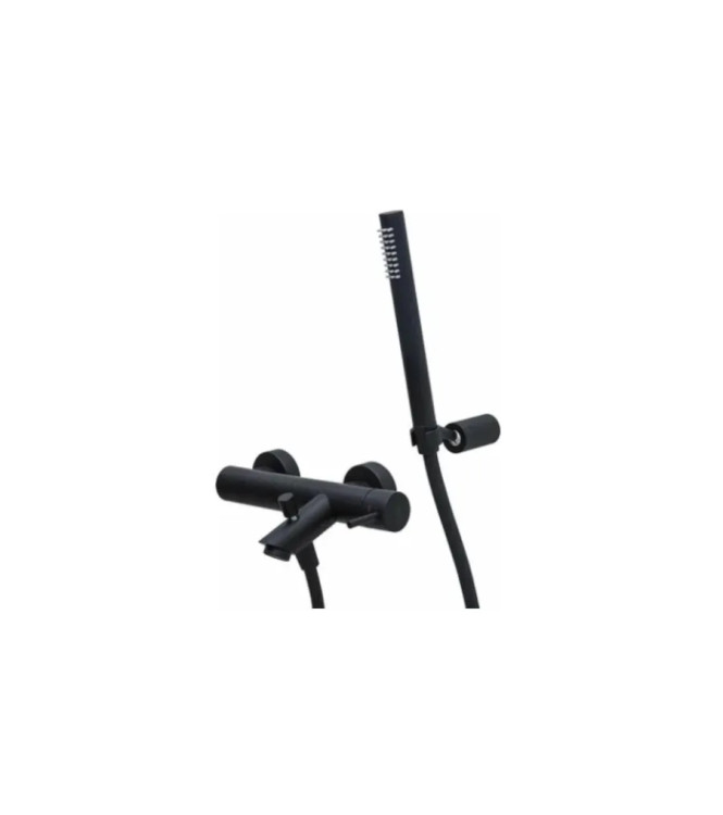 Set miscelatore incasso lavabo acciaio 17,8cm con bidet ed esterno doccia/vasca con supporto nero opaco - Light di Paffoni
