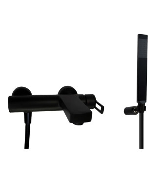 Set miscelatore lavabo e bidet con esterno vasca nero opaco - Ringo di Paffoni