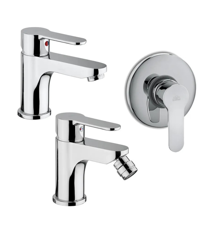 Paffoni blu miscelatori lavabo bidet e incasso doccia a muro in ottone cromato