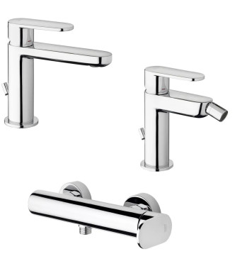 Miscelatori Paffoni Candy lavabo bidet e doccia esterno in finitura cromata