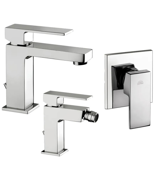 Set rubinetteria Paffoni miscelatori per lavabo + bidet e doccia da incasso serie ELLE