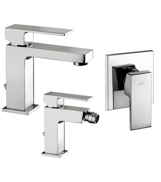 Set rubinetteria Paffoni miscelatori per lavabo + bidet e doccia da incasso serie ELLE