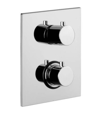 PAFFONI LIQ513 LIGHT THERMOSTATIC RECESSED SHOWER 150x200 CHROMED WITH STAINLESS STEEL PLATE