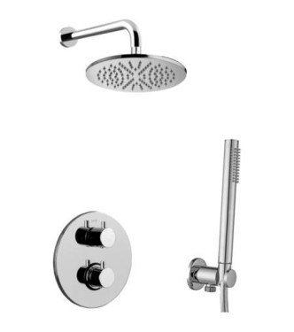 PAFFONI KITLIQ018 LIGHT COMPLETE SHOWER KIT CHROME