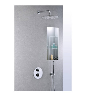 PAFFONI KITLIQ018 LIGHT COMPLETE SHOWER KIT CHROME