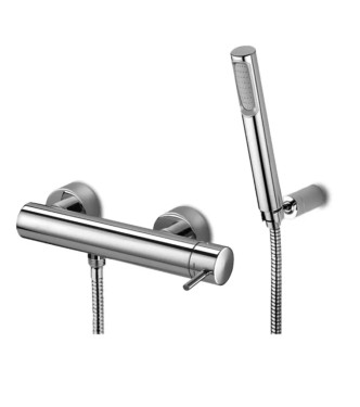 Set miscelatore lavabo e bidet canna orientabile con esterno doccia cromato - Light di Paffoni