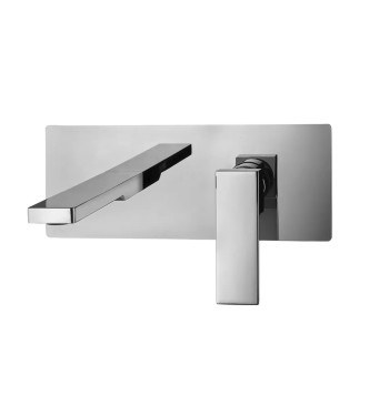 Set miscelatore lavabo bocca 24 cm e bidet con esterno doccia cromato - Red di Paffoni