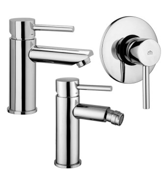 Set miscelatore lavabo e bidet con incasso doccia monocomando cromato - Stick di Paffoni