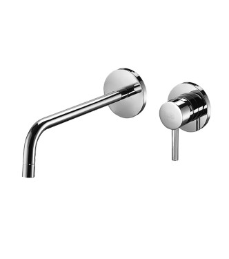 Set miscelatore lavabo Ø 7 cm bocca 24,8 cm con bidet ed incasso doccia monocomando cromato - Stick di Paffoni