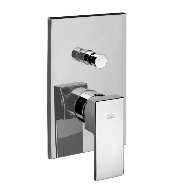 Set miscelatore incasso lavabo bocca 15 cm e bidet con incasso doccia con deviatore cromato - Level di Paffoni