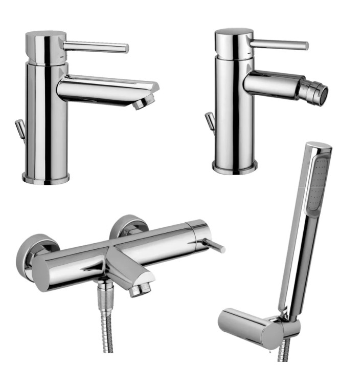 Miscelatori paffoni stick per lavabo bidet e vasca completi di accessori