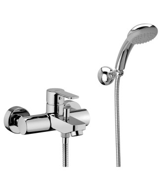 Set miscelatore lavabo prolungato e bidet con esterno vasca cromato - Red di Paffoni