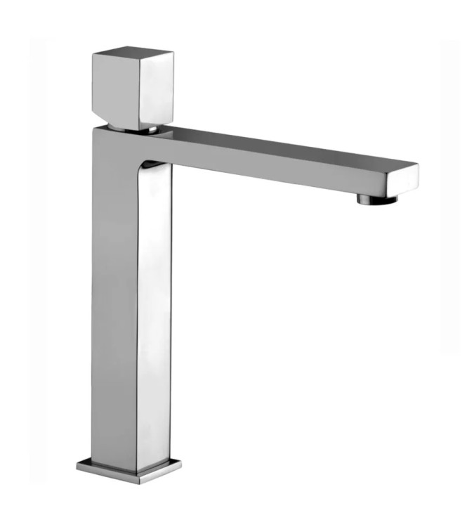 Set miscelatore lavabo prolungato e bidet con leva cubo con esterno vasca cromato - Elle di Paffoni