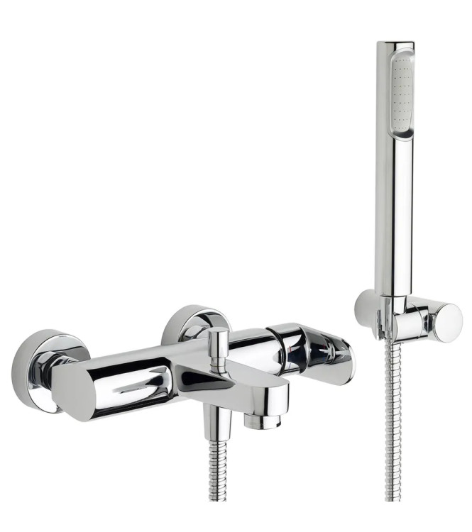 Set miscelatore lavabo prolungato e bidet con esterno vasca cromato - Candy di Paffoni