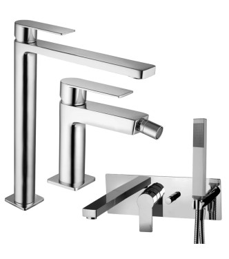 Set miscelatore lavabo prolungato e bidet con incasso vasca cromato - Tango di Paffoni