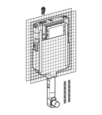 Geberit Sigma 8 Cassetta di Scarico WC da Incasso COD 109.790.00.1