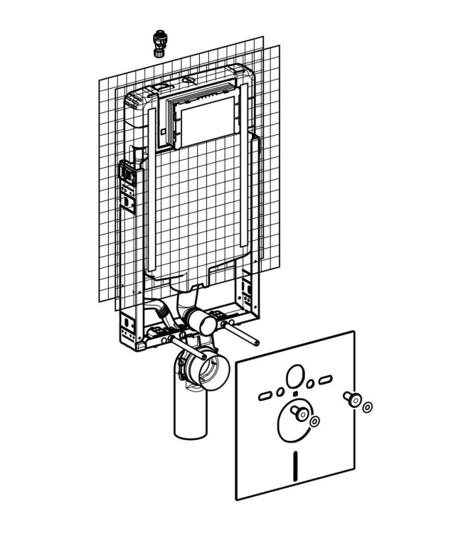 Geberit Sigma 8 Combifix Italia Cassetta di Scarico WC Sospeso da Incasso COD 110.790.00.1