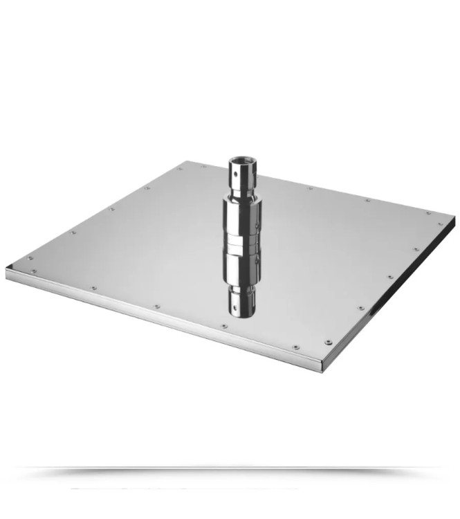 Soffione quadrato ispezionabile 30 x 30 cm in metallo cromato - Syncro King di Paffoni